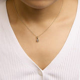 14K Yellow Gold Plated Silver 1/5 Cttw Diamond Openwork Pendant Necklace-2 thumbnail 3