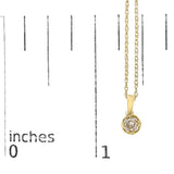 14K Yellow Gold Plated Silver 1/5 Cttw Diamond Openwork Pendant Necklace-4 thumbnail 5