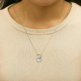 14K Yellow Gold Plated Sterling Silver 1/3 Cttw Diamond Interlocking Circles Necklace-2 thumbnail 3