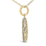 14K Yellow Gold Plated Sterling Silver 3/8 Cttw Diamond Evil Eye Pendant Necklace-3 thumbnail 4