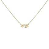 14K Yellow Gold Plated Sterling Silver Diamond Accent Floral Pendant Necklace-0 thumbnail 1