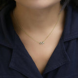14K Yellow Gold Plated Sterling Silver Diamond Accent Floral Pendant Necklace-2 thumbnail 3