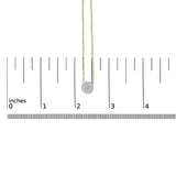 14K Yellow Gold Plated Sterling Silver 3/8 Cttw Diamond Cluster Pendant Necklace-4 thumbnail 5