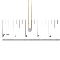 14K Yellow Gold Plated Sterling Silver 3/8 Cttw Diamond Cluster Pendant Necklace