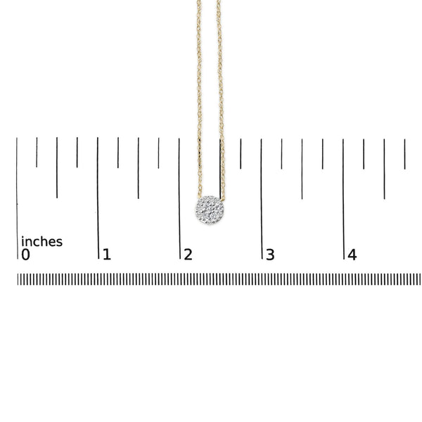 14K Yellow Gold Plated Sterling Silver 3/8 Cttw Diamond Cluster Pendant Necklace