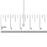 Sterling Silver 1/2 Cttw Lab Grown Diamond Oval Halo Pendant Necklace-4 thumbnail 5