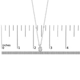 Sterling Silver 5/8 Cttw Lab Grown Diamond Oval Halo Pendant Necklace-4 thumbnail 5