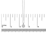 Sterling Silver 3/4 Cttw Lab Grown Diamond Halo Pendant Necklace-4 thumbnail 5