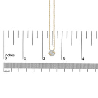 14K Yellow Gold Plated Sterling Silver 3/8 Cttw Lab Grown Diamond Hex Halo Pendant Necklace