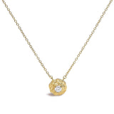 14K Yellow Gold Plated Sterling Silver 1/5 Cttw Lab Grown Diamond Rose Pendant Necklace-0 thumbnail 1