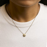 14K Yellow Gold Plated Sterling Silver 1/5 Cttw Lab Grown Diamond Rose Pendant Necklace-2 thumbnail 3