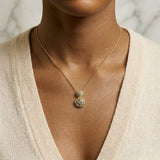 14K Yellow Gold Plated Sterling Silver 1/2 Cttw Lab Grown Diamond Rose Pendant Necklace-2 thumbnail 3