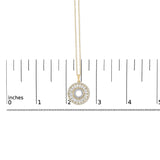 14K Yellow Gold Plated Sterling Silver 1 1/6 Cttw Diamond Sunburst Medallion Pendant Necklace-4 thumbnail 5
