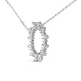 Sterling Silver 3/4 Cttw Diamond Starburst Medallion Pendant Necklace-3 thumbnail 4