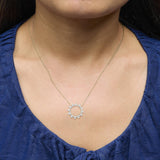 14K Yellow Gold Plated Sterling Silver 3/4 Cttw Diamond Starburst Pendant Necklace-2 thumbnail 3