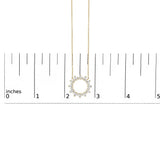 14K Yellow Gold Plated Sterling Silver 3/4 Cttw Diamond Starburst Pendant Necklace-4 thumbnail 5