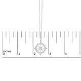 Sterling Silver 3/4 Cttw Diamond Compass Medallion Pendant Necklace-4 thumbnail 5