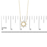 14K Yellow Gold Plated Sterling Silver 5/8 Cttw Diamond Open Starburst Pendant Necklace-4 thumbnail 5