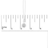 Sterling Silver 3/8 Cttw Diamond Starburst Medallion Pendant Necklace-4 thumbnail 5
