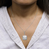 Sterling Silver 1/2 Cttw Diamond Sunburst Medallion Pendant Necklace 18 Inch Cable Chain-2 thumbnail 3