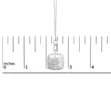 Sterling Silver 1/2 Cttw Diamond Sunburst Medallion Pendant Necklace 18 Inch Cable Chain-4 thumbnail 5