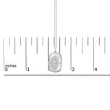 Sterling Silver 3/8 Cttw Diamond Puffed Medallion Design Pendant Necklace-4 thumbnail 5