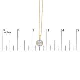 10K Yellow Gold Plated .925 Sterling Silver 1.0 Cttw Lab Grown Diamond Hexagon Halo Pendant Necklace-4 thumbnail 5