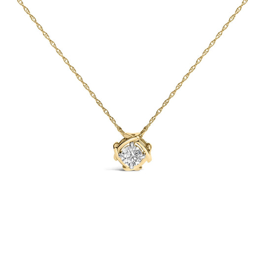 10K Yellow Gold Plated .925 Sterling Silver 1/2 Cttw Lab Grown Diamond Woven Necklace-0
