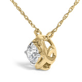 10K Yellow Gold Plated .925 Sterling Silver 1/2 Cttw Lab Grown Diamond Woven Necklace-3 thumbnail 4