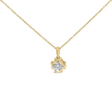 10K Yellow Gold Plated .925 Sterling Silver 1/2 Cttw Lab Grown Diamond Woven Pendant Necklace-0 thumbnail 1
