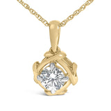 10K Yellow Gold Plated .925 Sterling Silver 1/2 Cttw Lab Grown Diamond Woven Pendant Necklace-1 thumbnail 2
