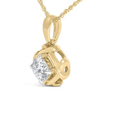 10K Yellow Gold Plated .925 Sterling Silver 1/2 Cttw Lab Grown Diamond Woven Pendant Necklace-3 thumbnail 4