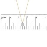 10K Yellow Gold Plated .925 Sterling Silver 1 1/2 Cttw Lab Grown Diamond Galaxy Halo Pendant Necklace-4 thumbnail 5