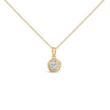 10K Yellow Gold Plated .925 Sterling Silver 1/2 Cttw Lab Grown Diamond Openwork Pendant Necklace-0 thumbnail 1
