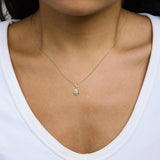 10K Yellow Gold Plated .925 Sterling Silver 1/2 Cttw Lab Grown Diamond Openwork Pendant Necklace-2 thumbnail 3