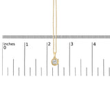 10K Yellow Gold Plated .925 Sterling Silver 1/2 Cttw Lab Grown Diamond Openwork Pendant Necklace-4 thumbnail 5