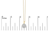 10K Yellow Gold Plated .925 Sterling Silver 2.0 Cttw Lab Grown Diamond Spoked Halo Pendant Necklace-4 thumbnail 5