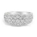 .925 Sterling Silver 1.0 Cttw Diamond Engagement Ring and Soldered Wedding Band Set-0