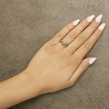 Sterling Silver Diamond Accent Round Cluster Halo Ring-2