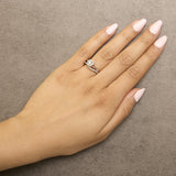 14K Rose Gold Plated Sterling Silver 1/6 Cttw Diamond Round Halo Bridal Set-2 thumbnail 3
