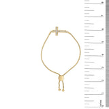 Gold Vermeil Diamond Accent Cross Lariat Bolo Bracelet-4 thumbnail 5