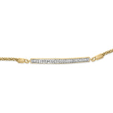 Gold Vermeil Diamond Accent Bar Lariat Bolo Bracelet-1 thumbnail 2