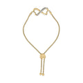 Gold Vermeil Diamond Accent Heart Infinity Bolo Bracelet-0