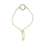 Gold Vermeil Diamond Accent Circle Lariat Bolo Bracelet-0 thumbnail 1