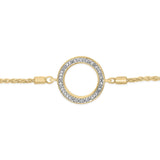 Gold Vermeil Diamond Accent Circle Lariat Bolo Bracelet-1 thumbnail 2
