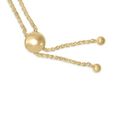 Gold Vermeil Diamond Accent Circle Lariat Bolo Bracelet-3 thumbnail 4