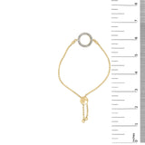 Gold Vermeil Diamond Accent Circle Lariat Bolo Bracelet-4 thumbnail 5