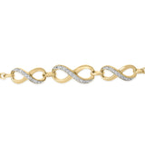 Gold Vermeil Diamond Accent Infinity Sign Lariat Bolo Bracelet-1 thumbnail 2