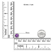 .925 Sterling Silver 10mm Cushion Cut Amethyst Gemstone and Diamond Accent Lariat 4”-10” Adjustable Bolo Bracelet (H-I Color, SI1-SI2 Clarity)