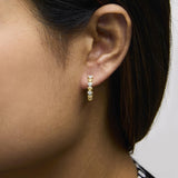 Gold Vermeil Diamond Accent Mini Heart Hoop Earring-2 thumbnail 3